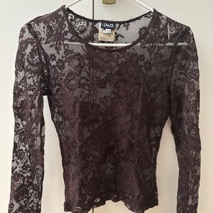 Vintage D&G Brown Lace Top